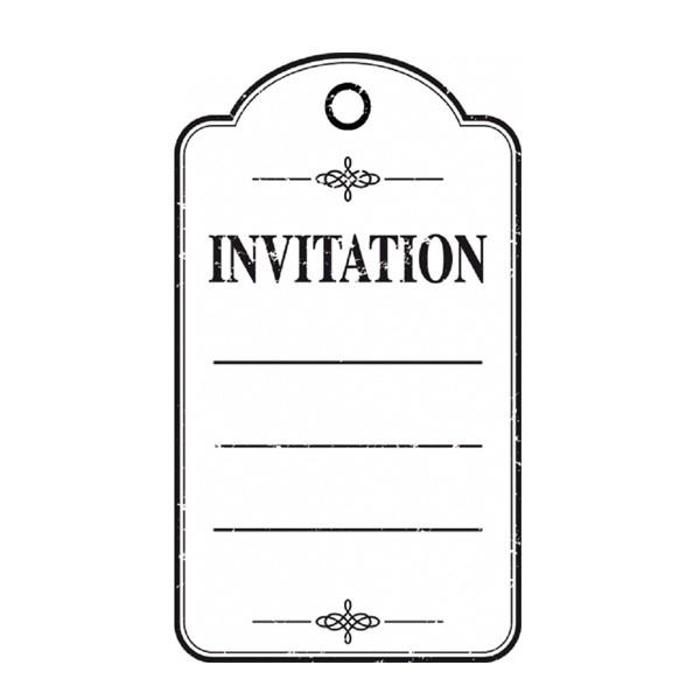 Wooden Stamp - Invitation
