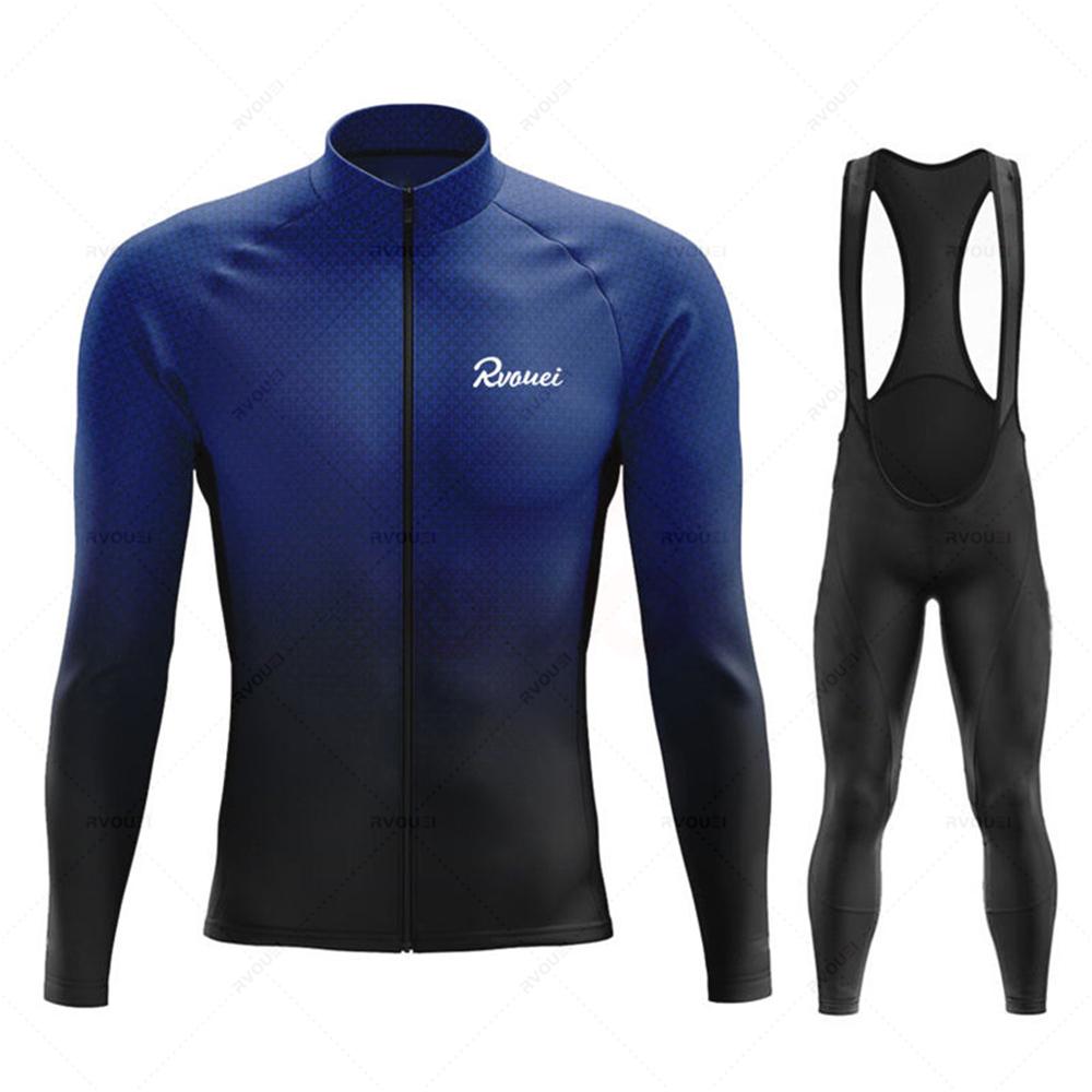 Rvouei Pro Team 2026 Spring and Fall Mens Long Sleeve Cycling Sets Bicycle Clothing Mountain Bike Clothes Suits Ropa Ciclismo