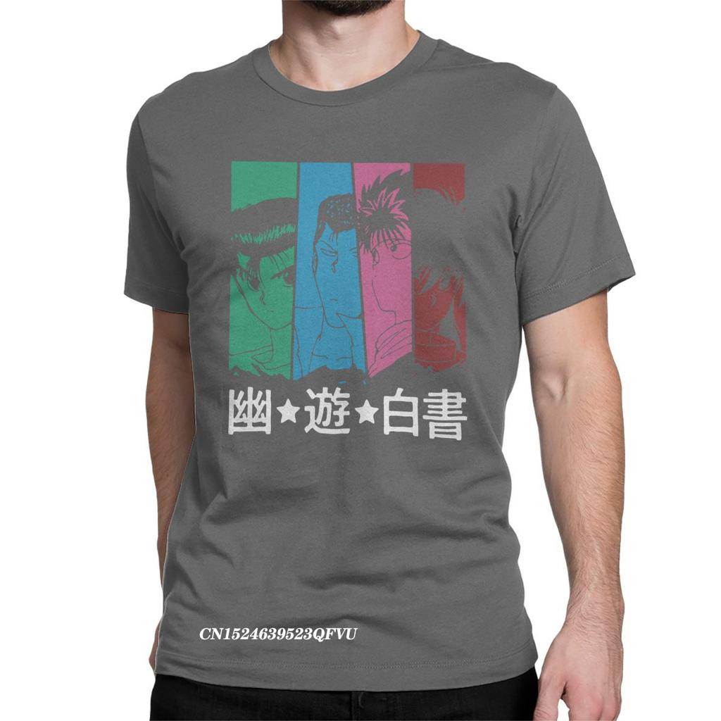 Awesome YuYu Hakusho Manga Anime Tee Shirt Men Manga Premium Cotton Tshirt Harajuku Tees Tops