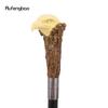 Yellow Resin Eagle Head Tree Root Walking Cane Fashion Decorative Steel Stick Gentleman Elegant Cosplay Cane Knob Crosier 94cm