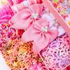 Fabric Hair Accessories Set Colorful Bow Barrettes New Elastic Hair Bands  Kids Hairstyling