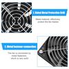 120mm Fan Brushless Adjustable 220V Computer Case Fan PBT Fire Resistant Material Metal Mesh Fuse Guard 2700 RPM for PC Cooling
