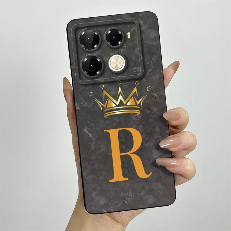 Phone Case For Infinix Note 40 4G X6853 Note 40 Pro Plus X6851B 40 Pro 4G X6850 5G X6851 Fashion Letters Matte Soft Cover Funda