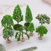 Miniature Garden Mini Simulation Landscape Tree Plastic Building Model Tree OB11 Micro Landscape Scene Production Material