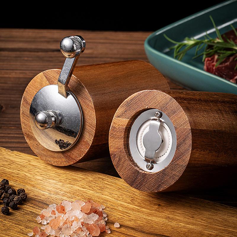 Handbetriebene Pfeffermühle Küche Manuell Massivholz Schwarzer Pfeffer Mühle Haushalt Meersalz Pfefferpulver Mahlflasche