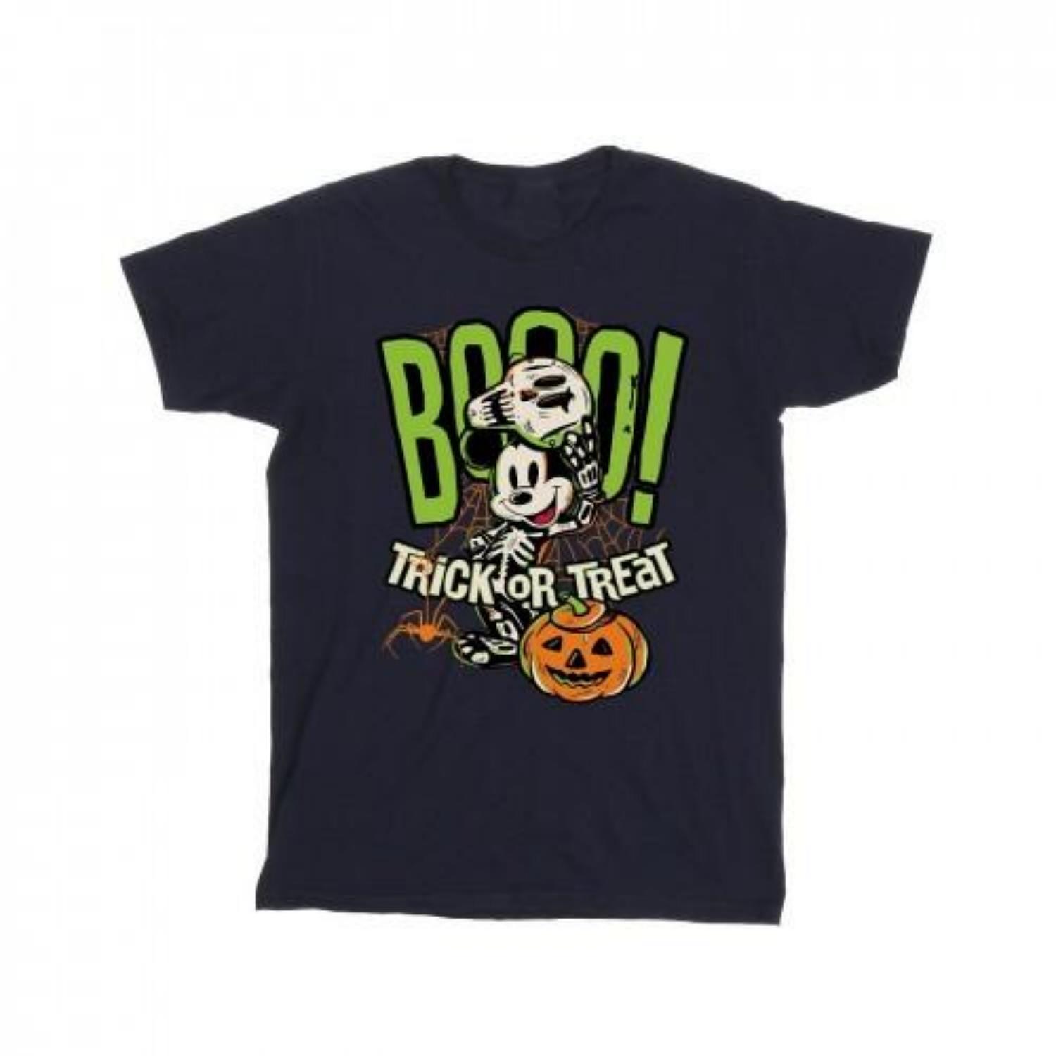 Disney Mens Boo Trick Or Treat Mickey Mouse Cotton T-Shirt S