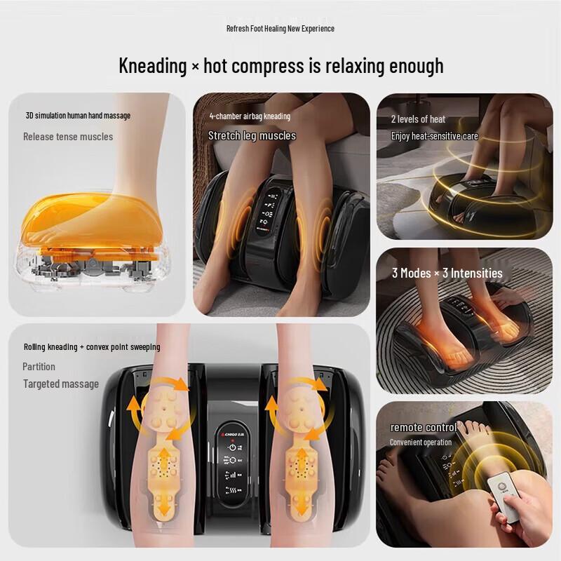 CHIGO 3D Airbag Foot and Leg Massager CN plug (adapter included)