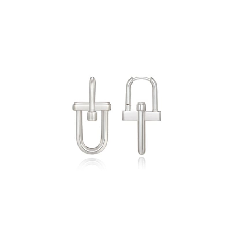 DIDIER DUBOT Dual DD Silver Earrings JDRET3S41XX