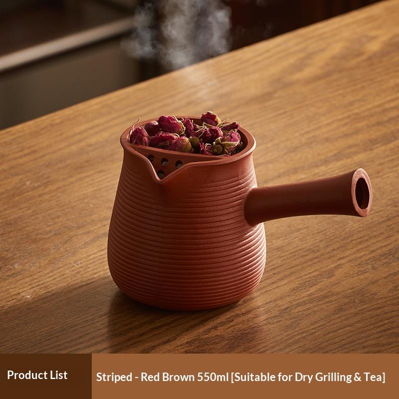 Gianxi Enclosed Stove Tea Pot Teapot Ceramic Urgent Beard Side Handle Teapot Household Electric Ceramic Stove Milk Baking Set