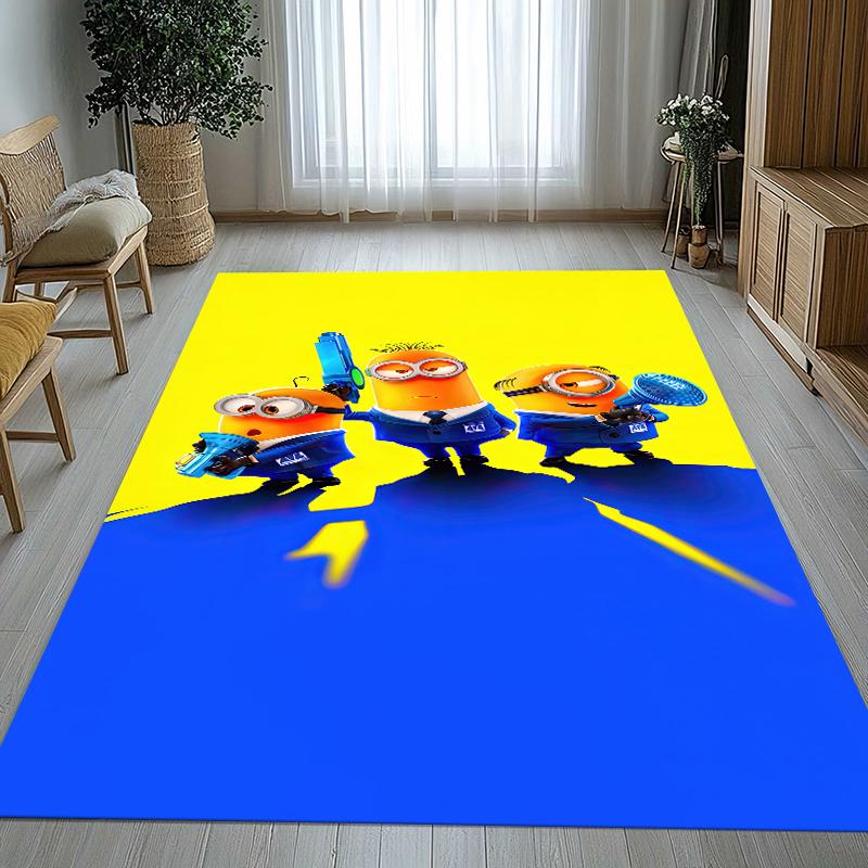 

Cute Minions cartoon Living Room Non-Slip Area Rug Soft Carpet for Bedroom Kids Playroom Sofa,Home Decor Doormat Gift 40x60cm