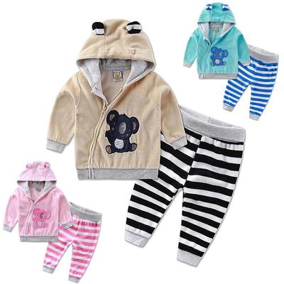 Neugeborenen Jungen Mädchen Säuglingskleidung Velours Winter Frühling Langarm Hosen Set mit Hut Reißverschluss Kidswear Aapparel