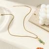 304 Stainless Steel Enamel Fish Pendant Charm Necklace 18K Real Gold Plated Box Chain 45cm + 5cm For Women Ocean Jewelry Gift
