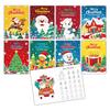 Non-Toxic Kids Christmas Coloring Book Puzzle Cartoon Painting Coloring Book Holiday Party Theme Christmas Puzzle Coloring Book Toy Gift