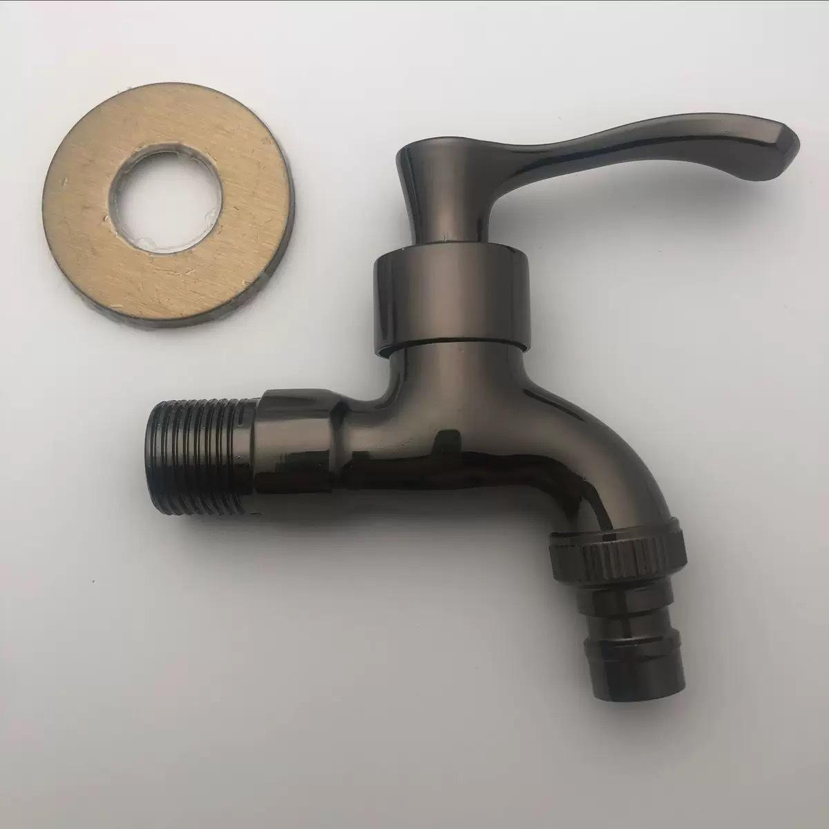 

Anituqe Bronze Washing Machine Crane Decorative Outdoor Faucet , Vintage Garden Bibcock Tap Wall Mounted Mop Faucet Brass WF чёрный