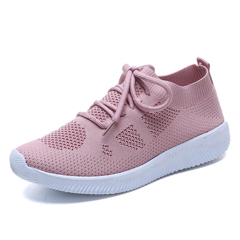 2026 New Women Soft Casual Shoes Breathable Running Mesh Flat Woman Vulcanized Shoes Women's Tenis Feminino Female Fashion Shoes