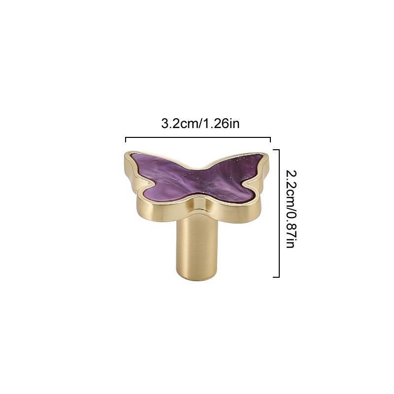 1PC Wall Mounted Shelf Butterfly Door Handles Decorative Zinc Alloy Single Cabinet Pulls Kitchen Drawer Knobs Furniture