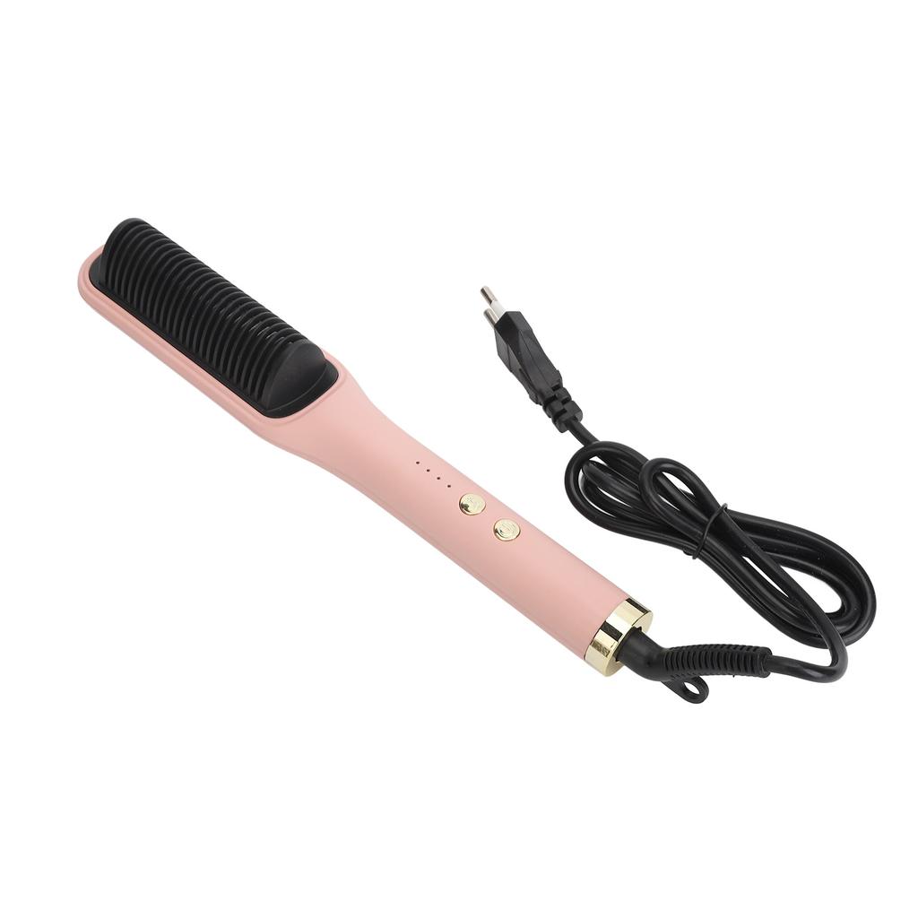 2 In 1 Negative Ion Hair Straightener Styling Comb Rapid Heating Straightening Comb for Home Hair