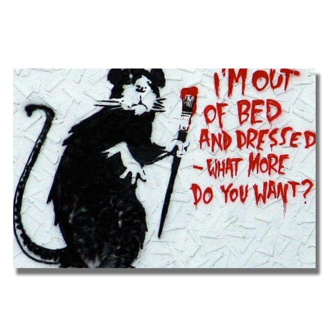 

Абстрактный постер Бэнкси граффити в стиле поп-настенная живопись на холсте, постеры, принты, настенные панно для гостиной, украшения ресторана 21*30cm