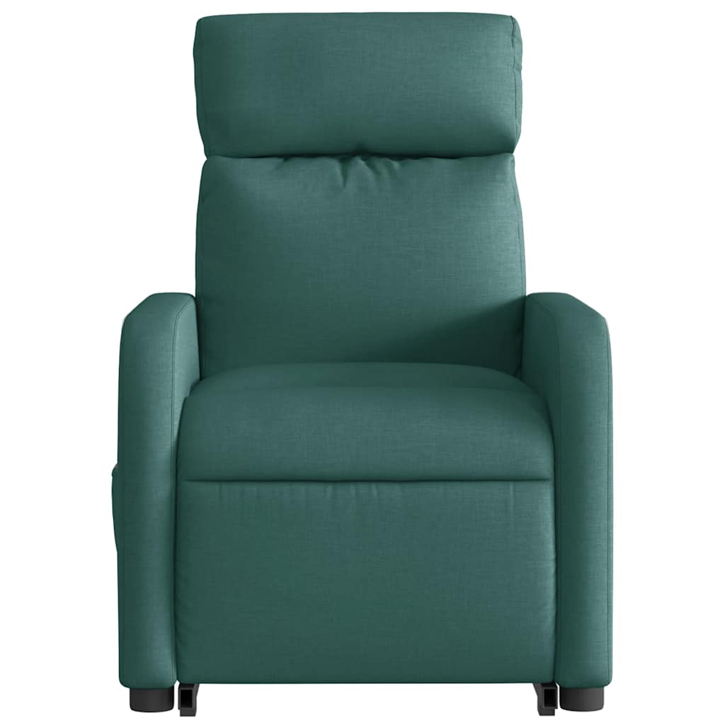 Recliner Chair with Lift Assist Electric Dark Green Fabric