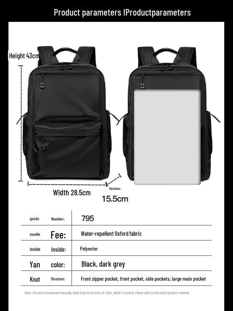Men's Trendy Lightweight Backpack: Stylish Schoolbag & Travel Computer Bag