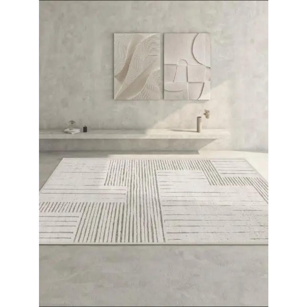 

Japanese Minimalist Bedroom Bedside Carpet Living Room Large Area Carpets Sofa Floor Mat Home Decoration Rug Non-slip Washable 80*120cm