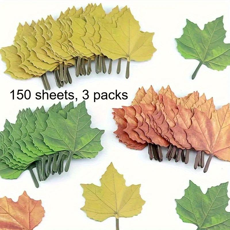 50pc/pack Autumn Leaves Decorative Stickers - Office Supplies, Notebook Stickers, Convenience Stickers, Simulated Leaf Design