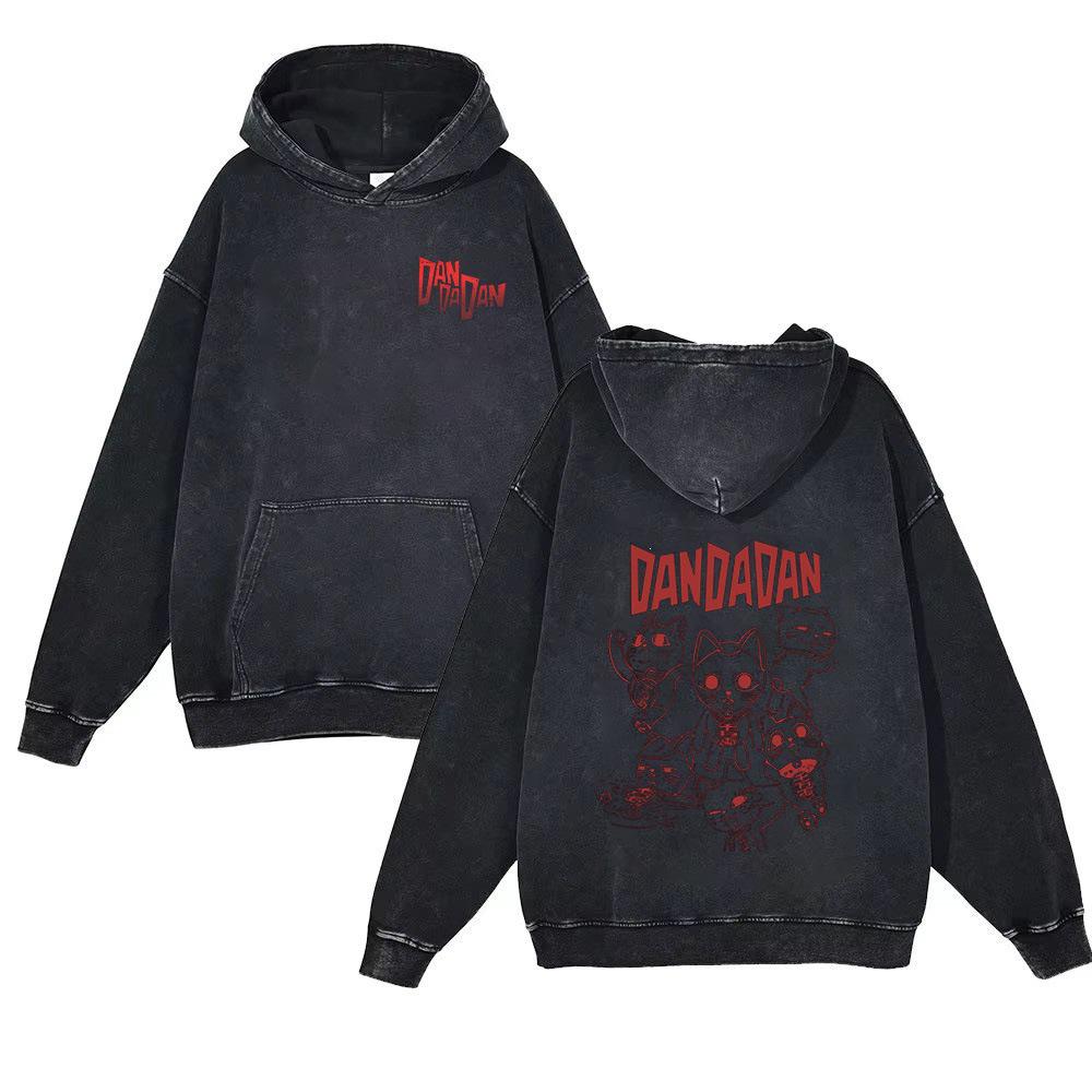 440g Vintage Anime Streetwear Retro Cotton Hoodie