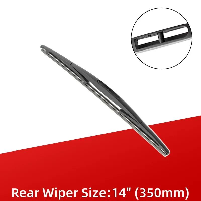 14" 350mm Rear Wiper Blade & Arm Set Kit For Mazda 2 Hatchback 2008-2015 Windshield Windscreen Tailgate Window Rain Brush