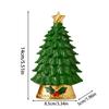 Luminous Christmas Tree Ornaments 8.5cm Resin Small Christmas Tree Figurines Home Decor With LED Light Christmas Decorations