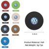DOG1 2PCS Car Felt Material Coasters Water Cup Holder Mat Trimmmable For VW Scirocco Jetta Beetle B5 Passat Polo Tiguan Sharan Touran