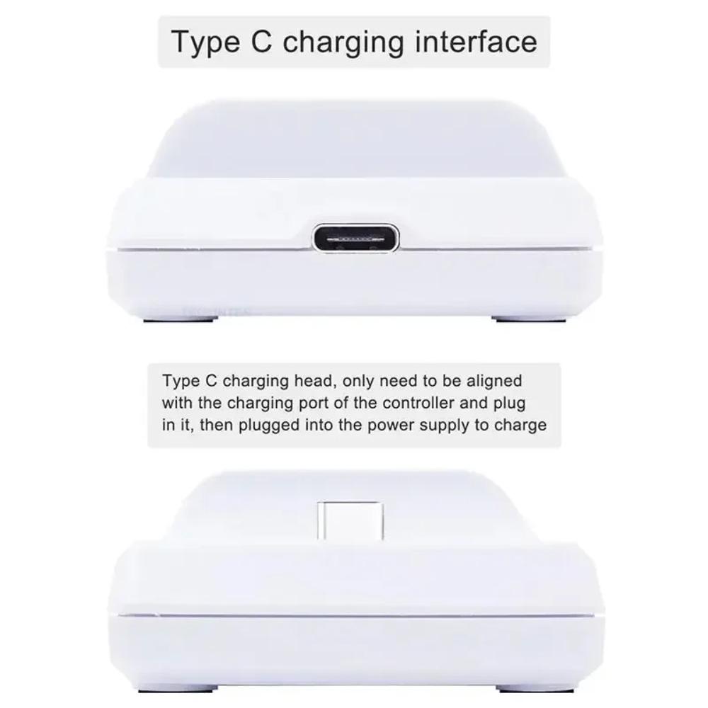 Dual Fast Charger Base for PS5 Wireless Controller Type-C Charging Dock Station for Playstation 5 Gamepad Gaming Accessories