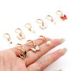9PCs/set Enamel Colorful Butterfly Imitation Pearl Pendant Knitting Stitch Markers Crochet Latch For DIY Craft Marker Tools