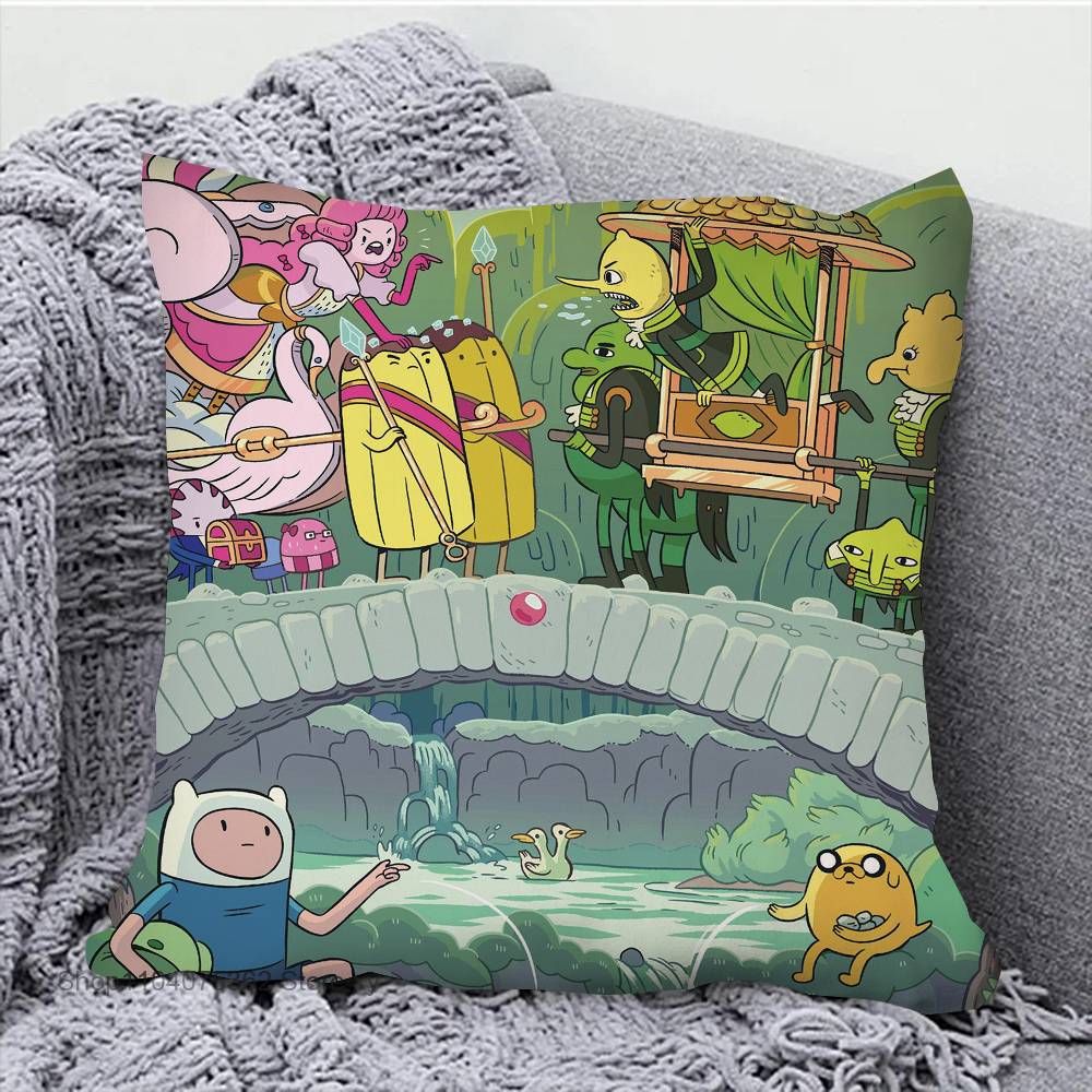 Cartoon Adventure Time Classic Movie Pillow Case Square Pillow Bedroom Sofa Leisure Comfort Cushion Living Room Home Decoration
