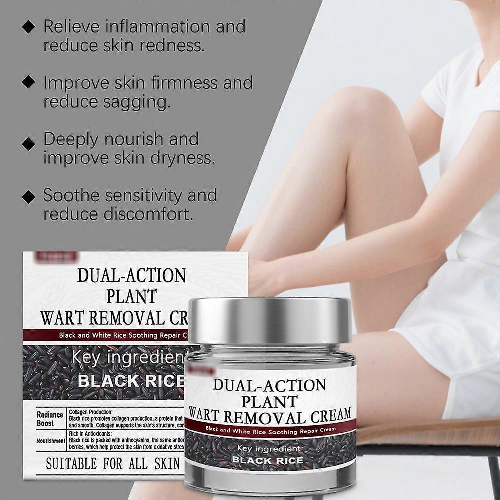 Crème de Traitement pour la Peau à base de Riz Noir Exfoliant Efficace Crème pour Enlever les Verrues Cutanées pour Femmes Hommes Soin Visage Corps 30ml