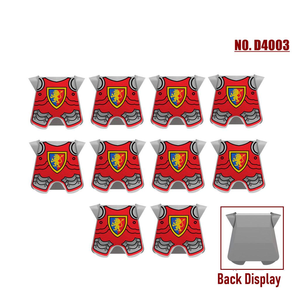 MOC Medieval Knights Armor Vest Shields Building Blocks Lion Soldiers Accessories Bricks Toys Compatible Kids Gift
