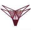 French Foreplay Flirting Panties Women's Beautiful Buttocks Sex Tulle Embroidered Pearl Perspective Hot Low-rise Thong