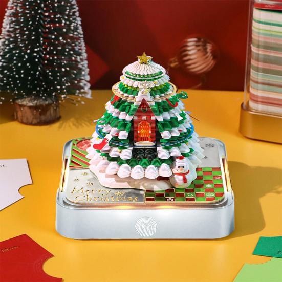 3D Paper Sculpture Calendar 2026 Daily Tear-Off Notepad with Tree House Design Desktop Organizer Decorative Gift for Office Home Use