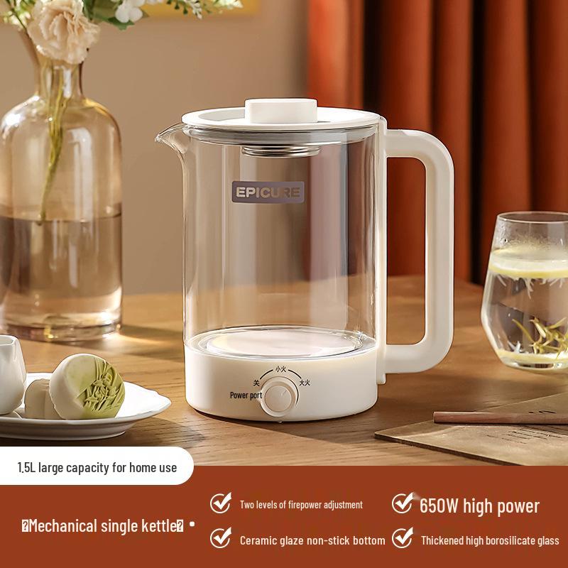 Multi-functional Electric Kettle for Home Office - Stewing, Cooking, and Tea Brewing 1.5L