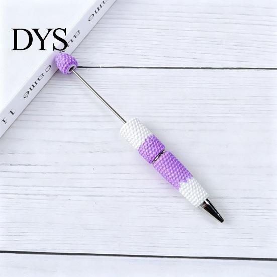 DIY Crafting Pens Beadable Pen, Colorful Fancy Beaded Ballpoint Decorative Gift for Students, Party Favors, Creative Office Supplies Giftable