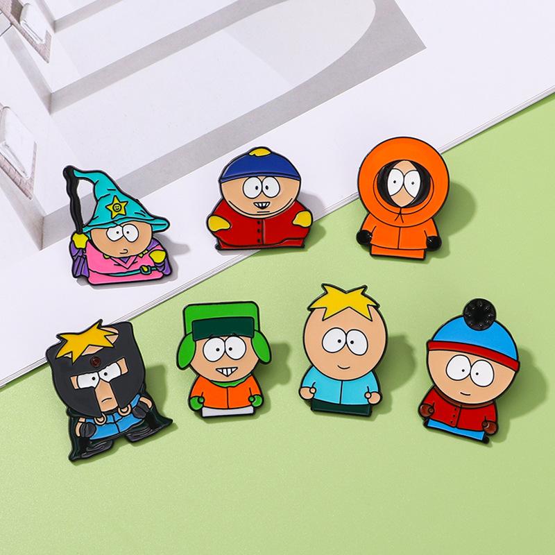 Cartoon Animated Character Enamel Pins Custom Adorable Metal Brooches Lapel Badges Cartoon Humorous Jewelry Present designed for Children Friends