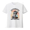 Expensive Difficult And Talks Back T Shirt Funny Unisex Saying Sarcastic Wife Mom Skeleton Casual Crew Neck Slight Stretch