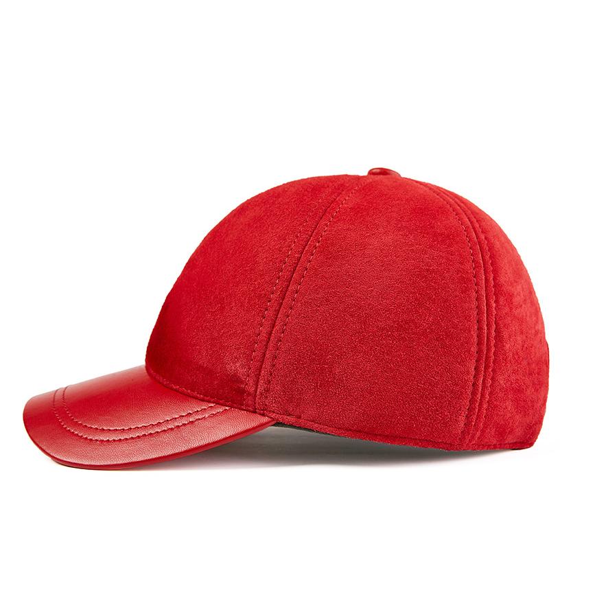 Autumn Winter Men and Women's Leather Baseball Cap Waterproof Windproof Hat Outdoor Sports