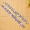 Large Handmade Gold Beads Rhinestone Applique for Wedding Gowns