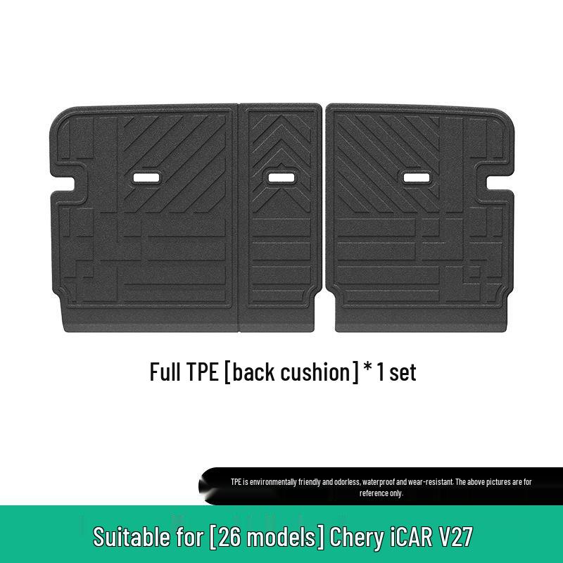 All-TPE Floor & Trunk Mats for 2026 Chery iCAR V27, Includes Seat Backrest Mat