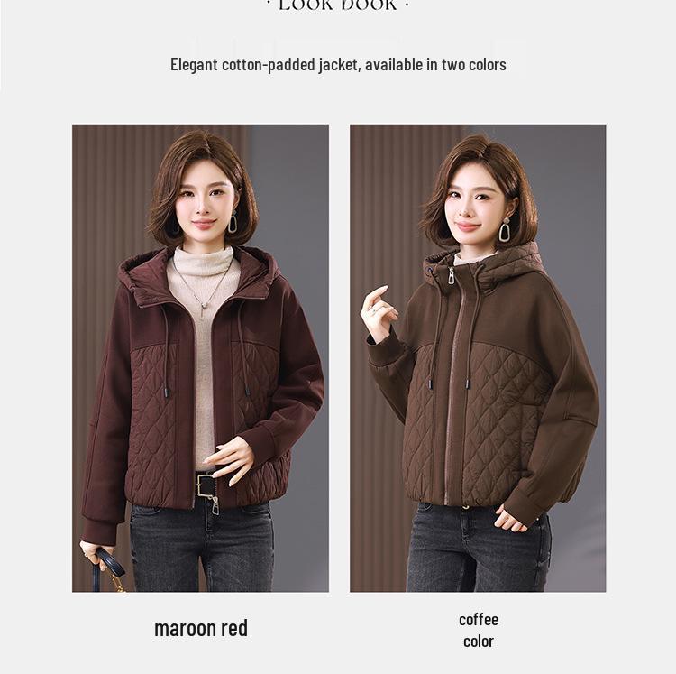 Women's Lightweight Quilted Cotton Jacket - 2024 Autumn/Winter Fashion for Middle-Aged & Elderly