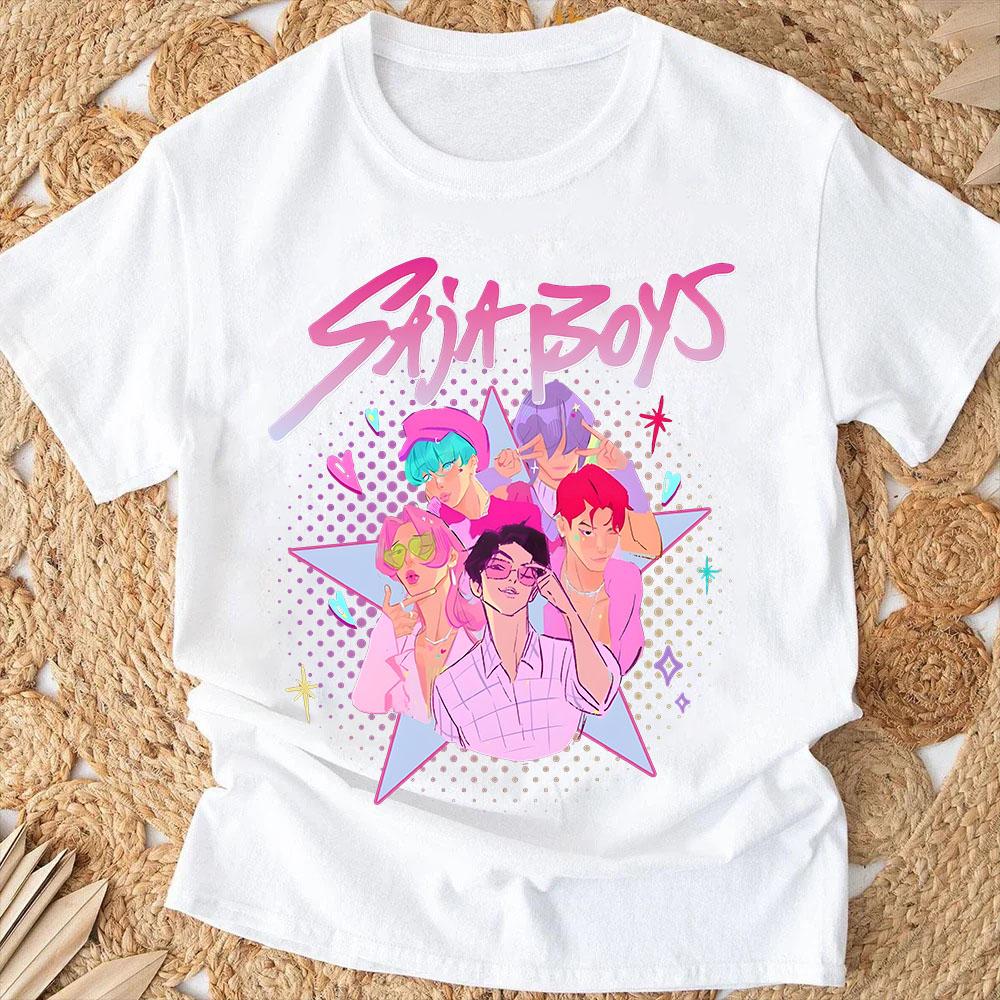 Nové 2025 Film KPop Lovci démonů Kreslené tričko Letní tričko s krátkým rukávem pro ležérní volné ženy a muže Graficky potištěné topy