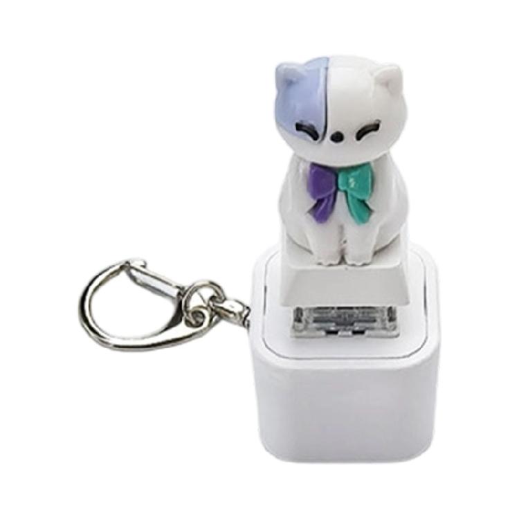 Auditory Visual Stress Reliever Keychain Glowing Animal Squeeze Toy For Key Organization ABS Sturdy Daily Companion