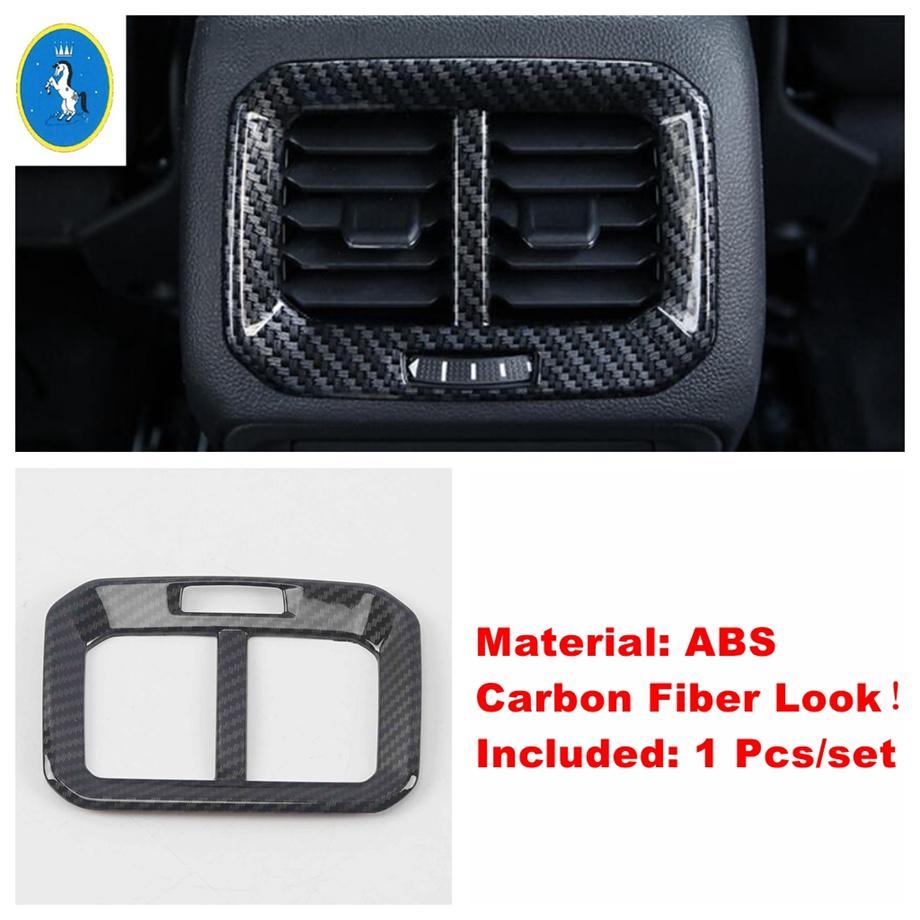 Auto Head Lights Switch / Water Cup Holder Cover Trim Accessories For VW Volkswagen Tharu / Taos 2018 - Carbon Fiber Look