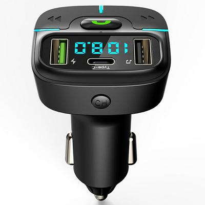 GZ03 Car BT MP3 Player FM Transmitter with Car Charger LED Voltage Display Lossless Audio Quality