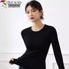 Woodpecker Women's High-Neck Long Sleeve Cotton Base Layer T-Shirt
